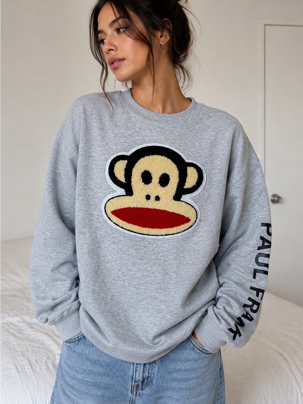 Vintage Style Paul Frank Monkey Sweatshirt XL